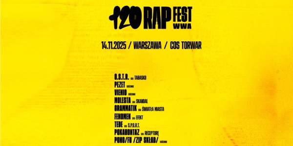 Plakat wydarzenia 120 Rap Fest: WWA