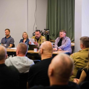 Spotkanie w sprawie nowego system bezpieczeństwa przeciwpożarowego w hali COS Torwar