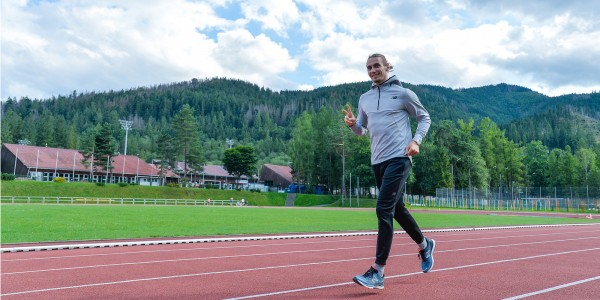 Karol Zalewski podczas treningu w COS OPO Zakopane