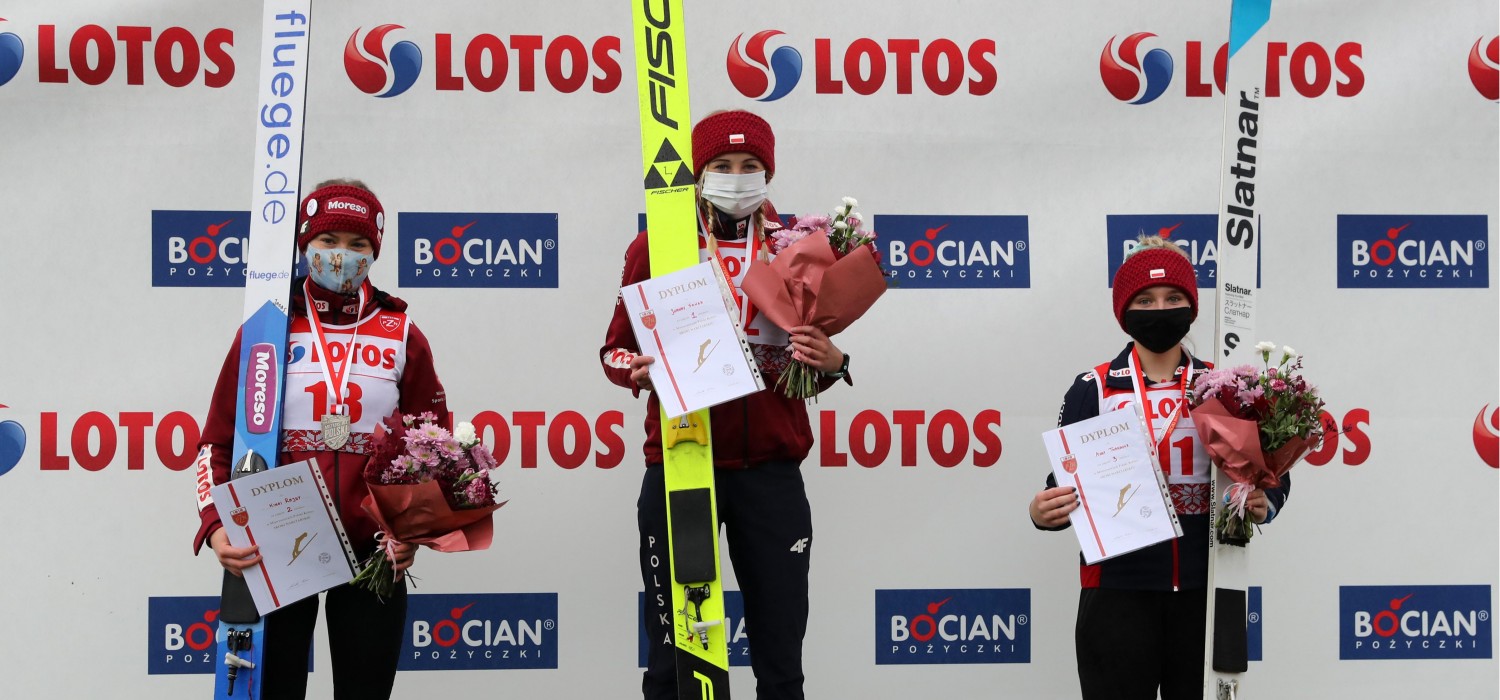 Podium podczas Mistrzostw Polski w skokach narciarskich