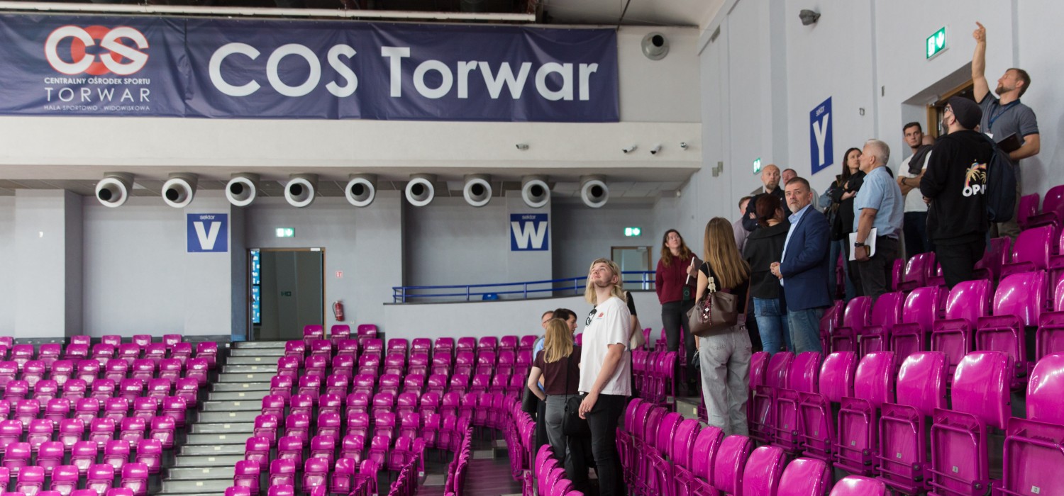 Spotkanie w sprawie nowego system bezpieczeństwa przeciwpożarowego w hali COS Torwar