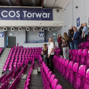 Spotkanie w sprawie nowego system bezpieczeństwa przeciwpożarowego w hali COS Torwar