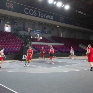 Kadra narodowa koszykarzy 3x3 U-21 i U-23 w hali COS Torwar | Fot. Krystian Suchecki