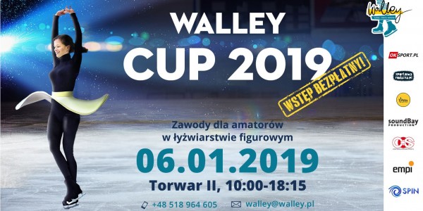 Plakat zawodów łyżwiarskich Walley Cup 2019