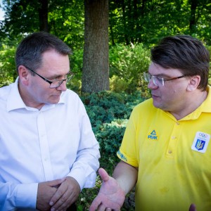 Miniser Młodzieży i Sportu Ukrainy - Ihor Żdanow z Dyrektorem Cezarym Andrzejem Jurkiewiczem