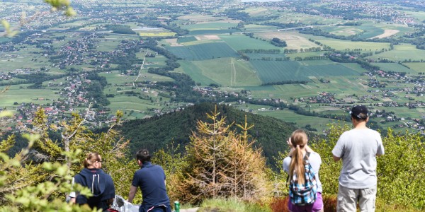 Panorama z góry Skrzyczne