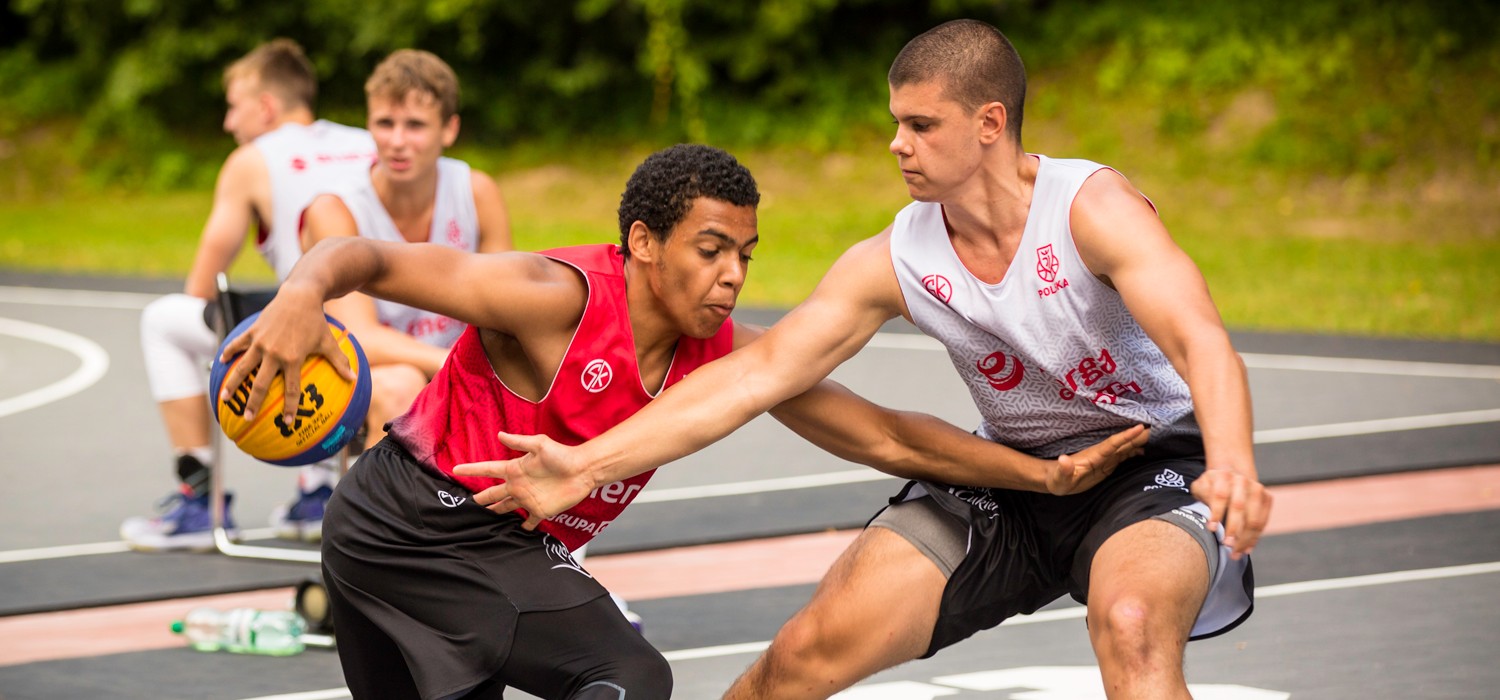 Trening koszykarzy 3x3 U-17 w COS OPO Giżycko